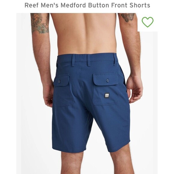 Reef Men's Medford Hyper Flex Lightweight Button Zip Walk Board Shorts- Size 32- - Picture 2 of 14